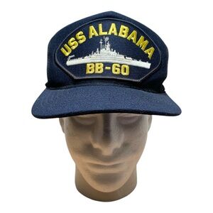 Vintage USS Alabama BB-60 Navy Cap